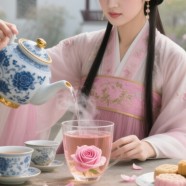 金边玫瑰茶泡水喝的功效