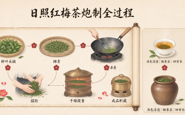 日照红梅茶炮制全过程